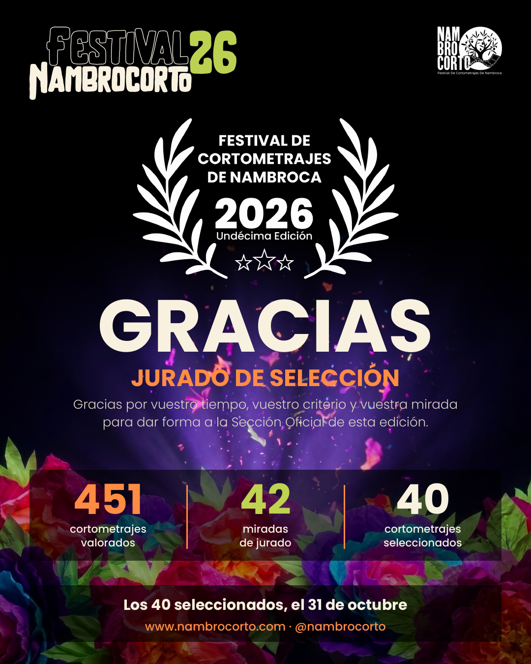 ¡Gracias, Jurado de Selección Nambrocorto 2026!